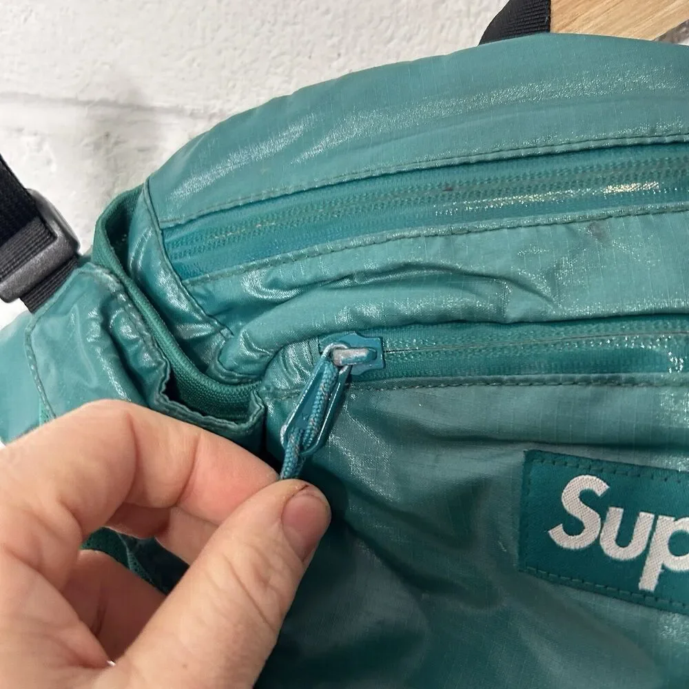Supreme NY Box Logo Cordura Waist Bag Fanny Pack “Teal” FW17